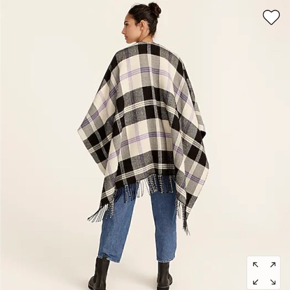 J CREW Wool Wrap Blanket Reversible NWT - Picture 4 of 6